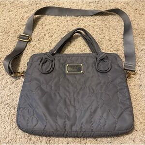 Marc By Marc Jacobs Workwear Laptop Bag Padded Grey Large 13" Quilted